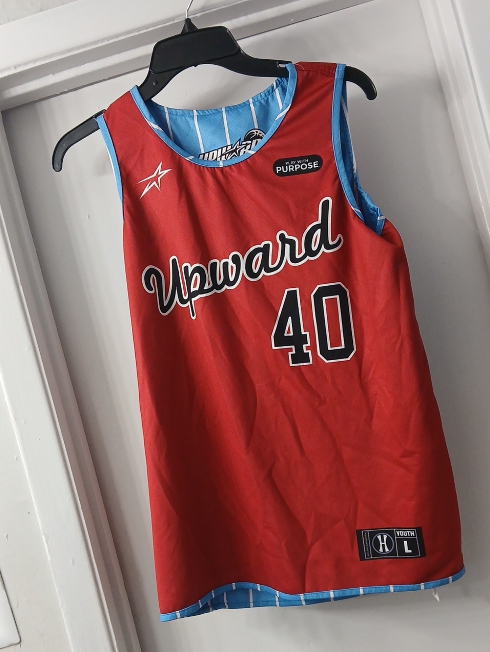 Upward Youth Basketball Jersey - Red #40